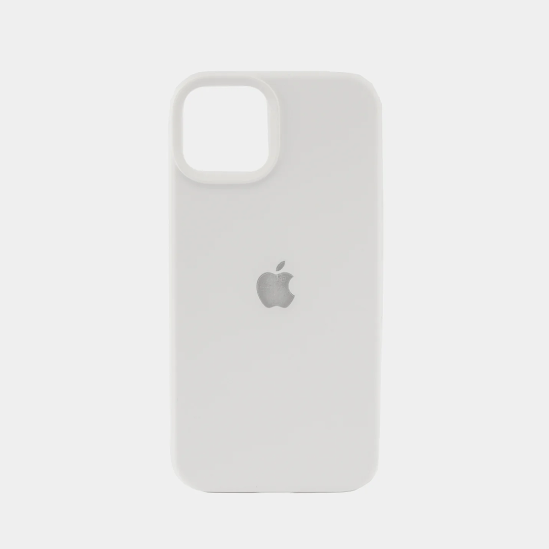 White Silicone Case for iPhone 13, 13 Pro, 13 Pro Max, 14, 14 Pro, 14 Pro Max, 15, 15 Pro, 15 Pro Max