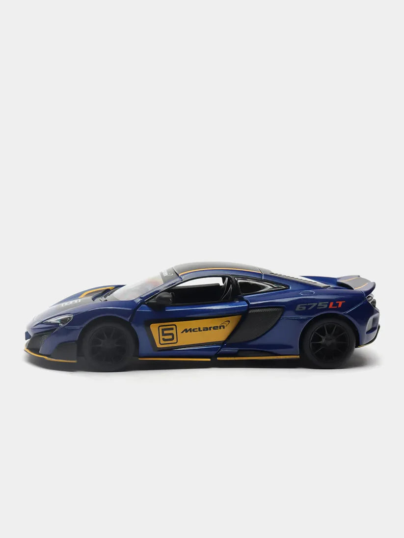 Kinsmart McLaren 675LT with printing KT5392DF 1:38 Scale Model Blue