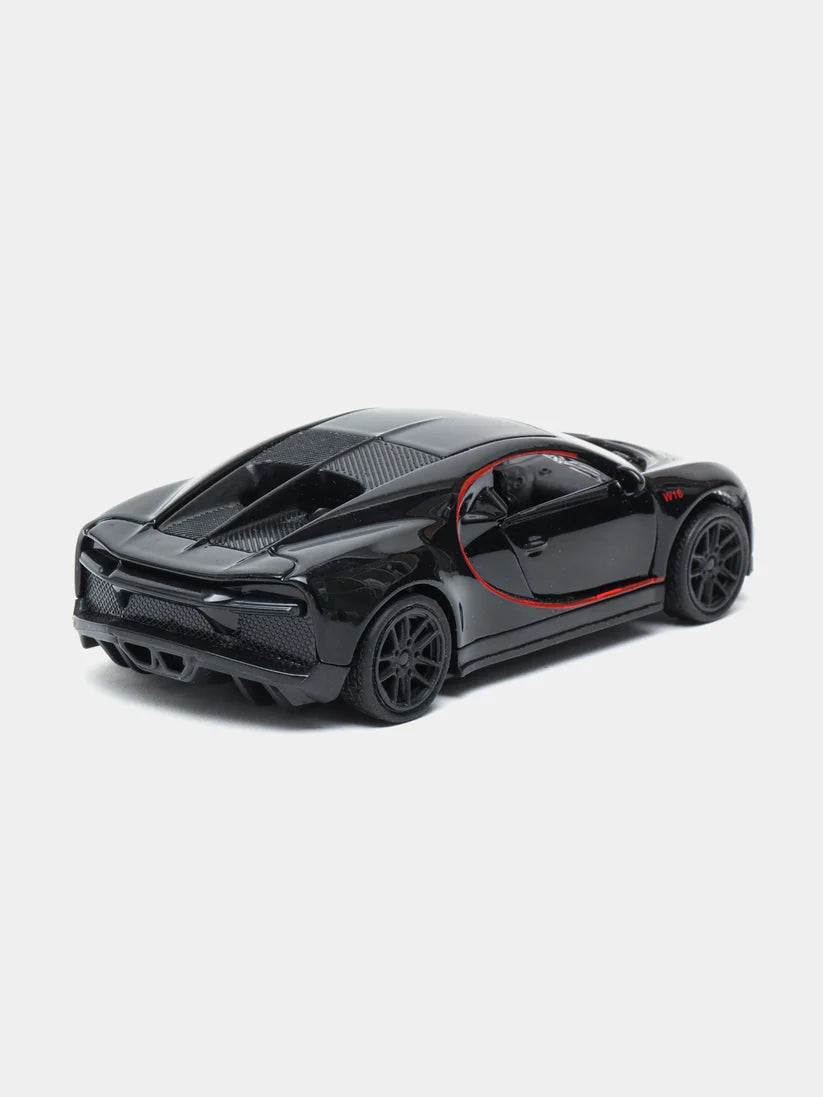 Black 1:43 Scale Diecast Bugatti Chiron Metal Car