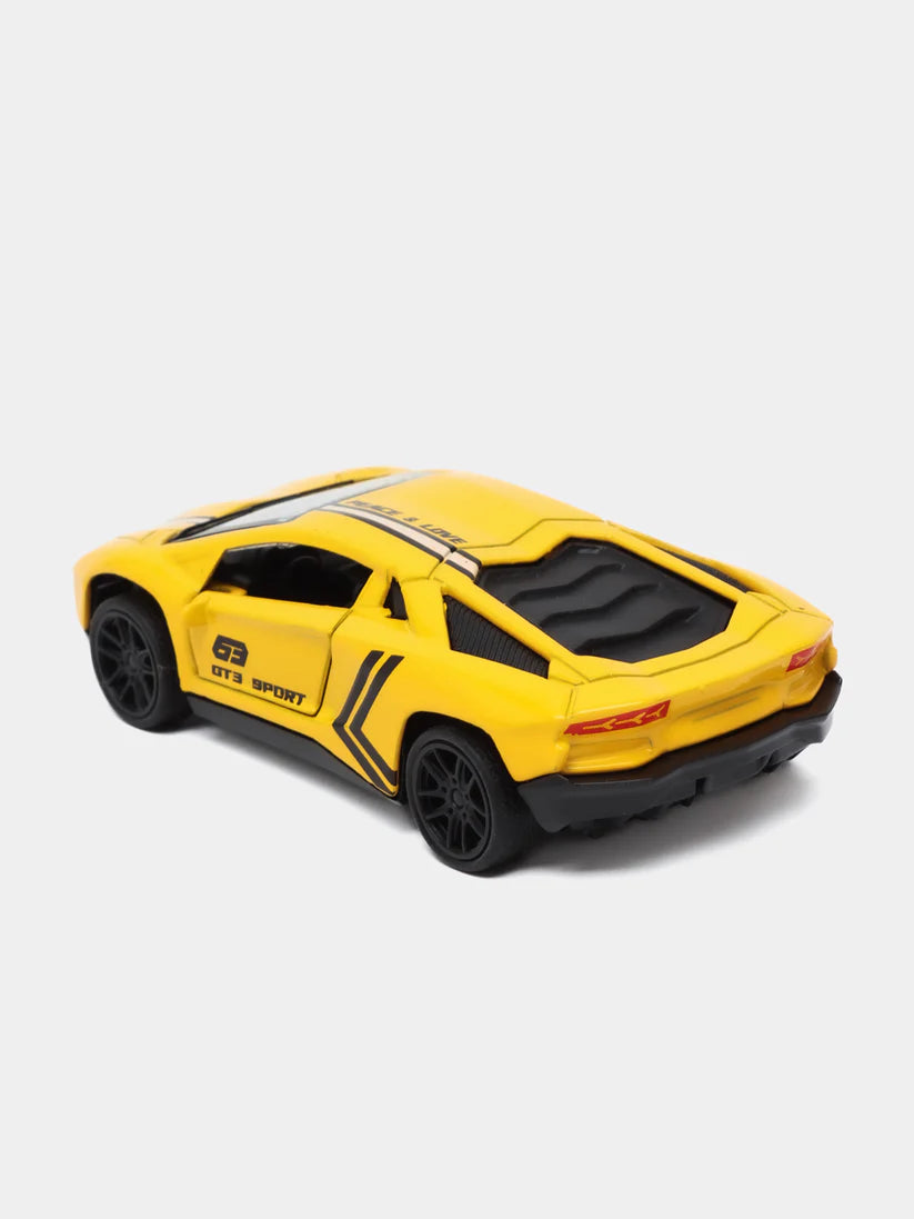 Yellow 1:43 Scale Diecast Lamborghini Aventador Metal Car With Design