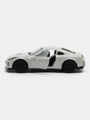 White 1:43 Scale Diecast Nissan GTR R35 Metal Car