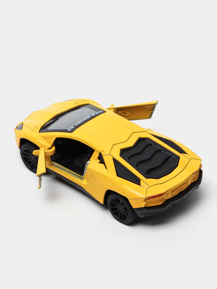 Yellow 1:43 Scale Diecast Lamborghini Aventador Metal Car
