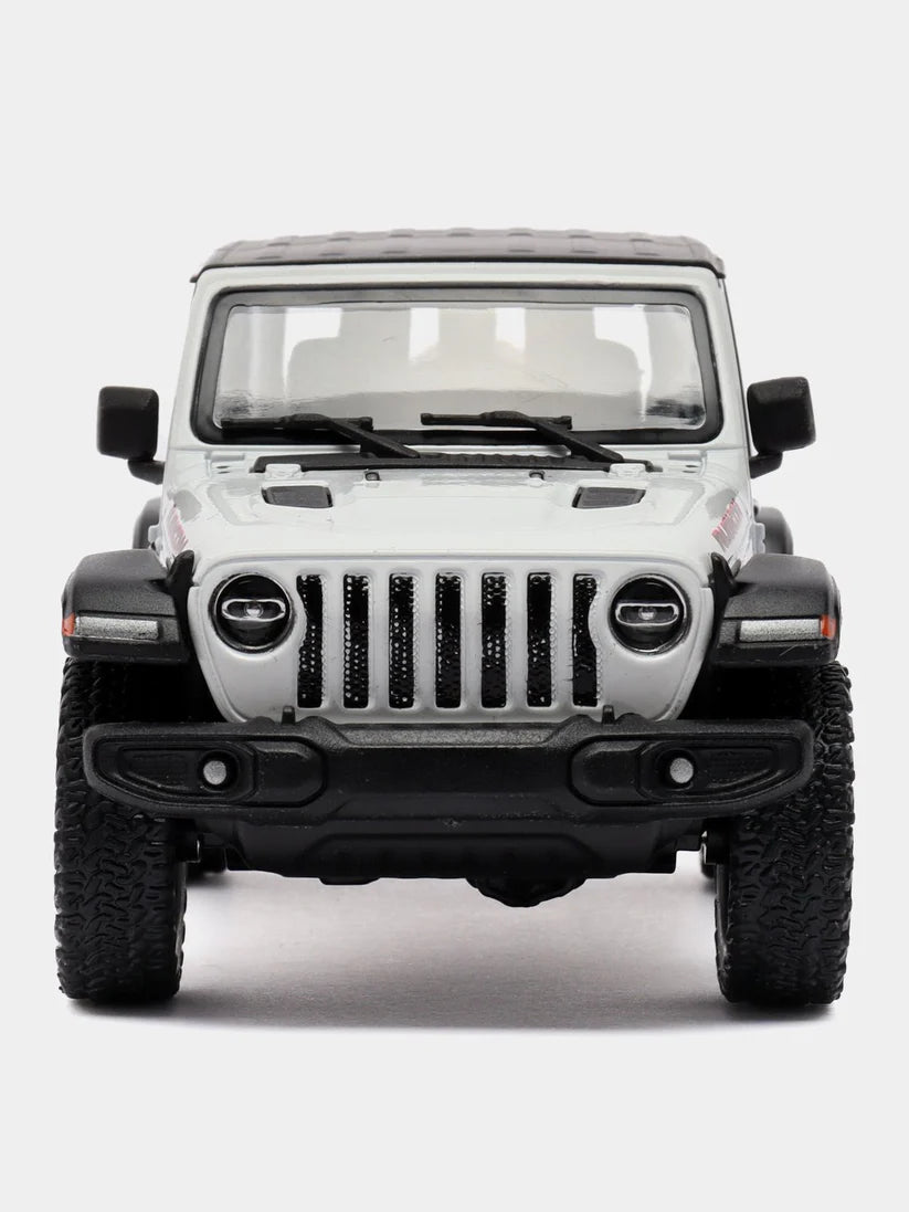 Kinsmart 2018 Jeep Wrangler Rubicon 4x4 with Top KT5412DK 1:34 Scale Model White
