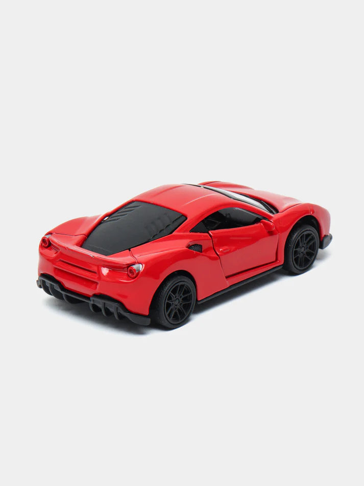 Red 1:43 Scale Diecast Ferrari 488 GT Metal Car