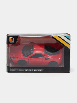 Red 1:43 Scale Diecast Ferrari 488 GT Metal Car Box