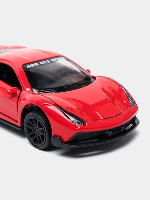 Red 1:43 Scale Diecast Ferrari 488 GT Metal Car