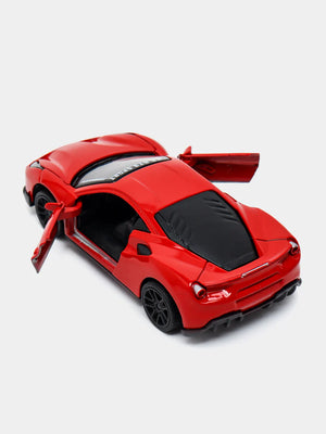 Red 1:43 Scale Diecast Ferrari 488 GT Metal Car