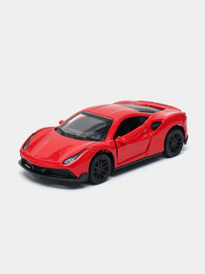 Red 1:43 Scale Diecast Ferrari 488 GT Metal Car