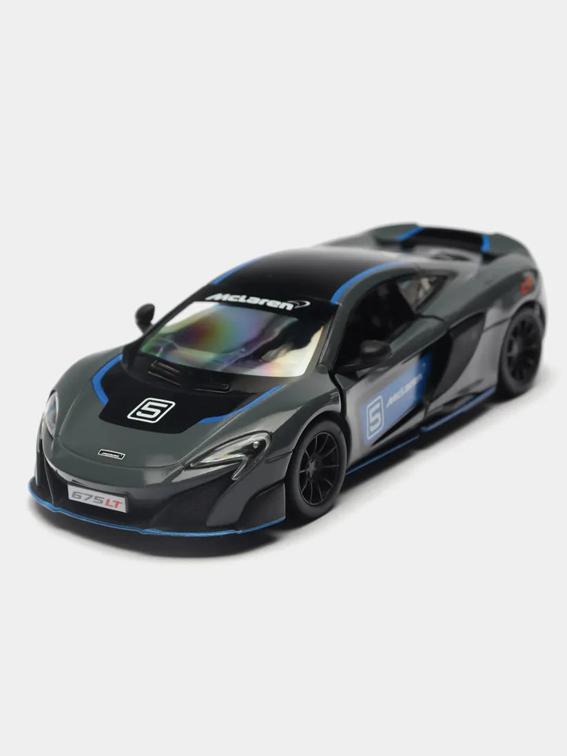 Kinsmart McLaren 675LT with printing KT5392DF 1:38 Scale Model Blue Grey