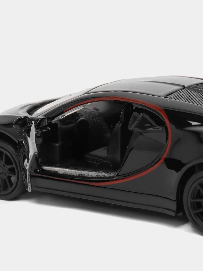 Black 1:43 Scale Diecast Bugatti Chiron Metal Car