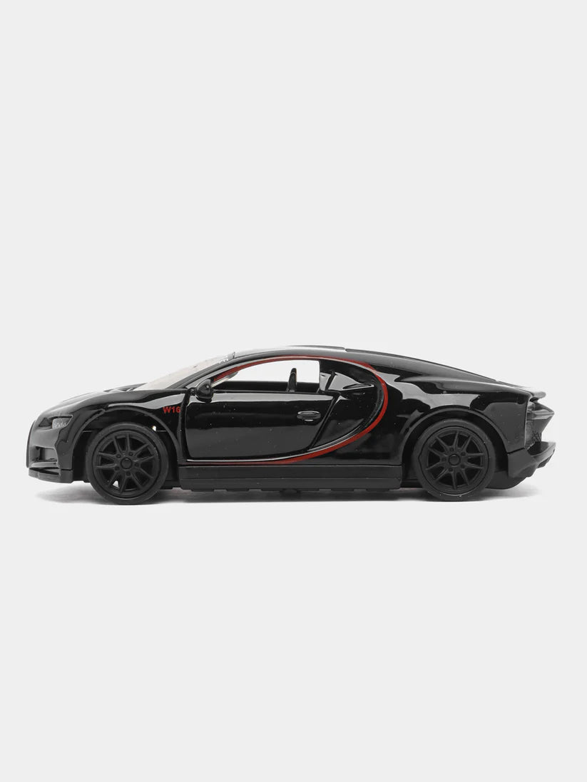 Black 1:43 Scale Diecast Bugatti Chiron Metal Car