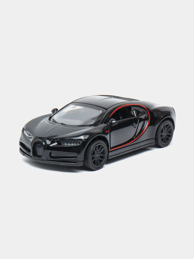 Black 1:43 Scale Diecast Bugatti Chiron Metal Car