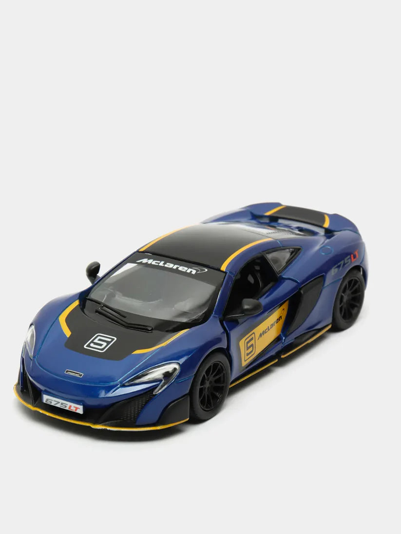 Kinsmart McLaren 675LT with printing KT5392DF 1:38 Scale Model Blue