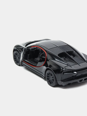 Black 1:43 Scale Diecast Bugatti Chiron Metal Car