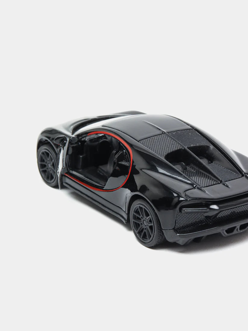 Black 1:43 Scale Diecast Bugatti Chiron Metal Car