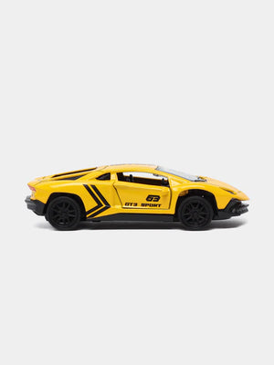 Yellow 1:43 Scale Diecast Lamborghini Aventador Metal Car With Design