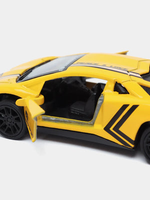 Yellow 1:43 Scale Diecast Lamborghini Aventador Metal Car With Design
