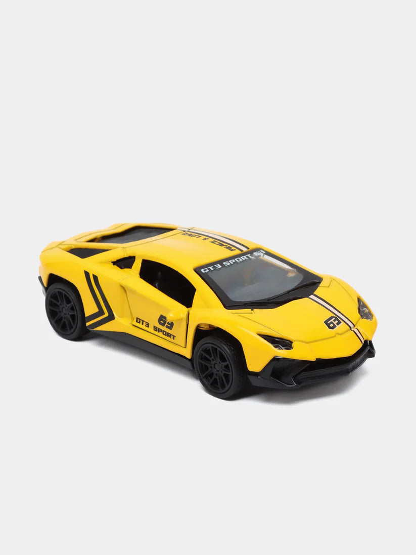 Yellow 1:43 Scale Diecast Lamborghini Aventador Metal Car With Design