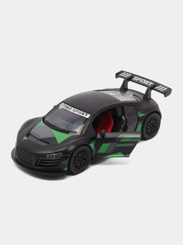 Audi R8 SPORTS BLACK 1:36 Scale With Hunter Green PRINT