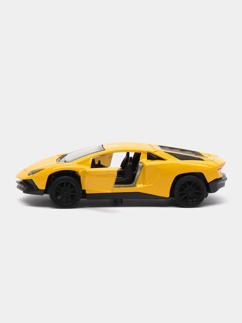 Yellow 1:43 Scale Diecast Lamborghini Aventador Metal Car
