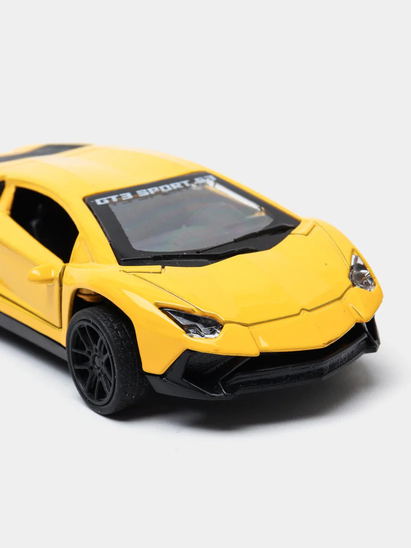 Yellow 1:43 Scale Diecast Lamborghini Aventador Metal Car