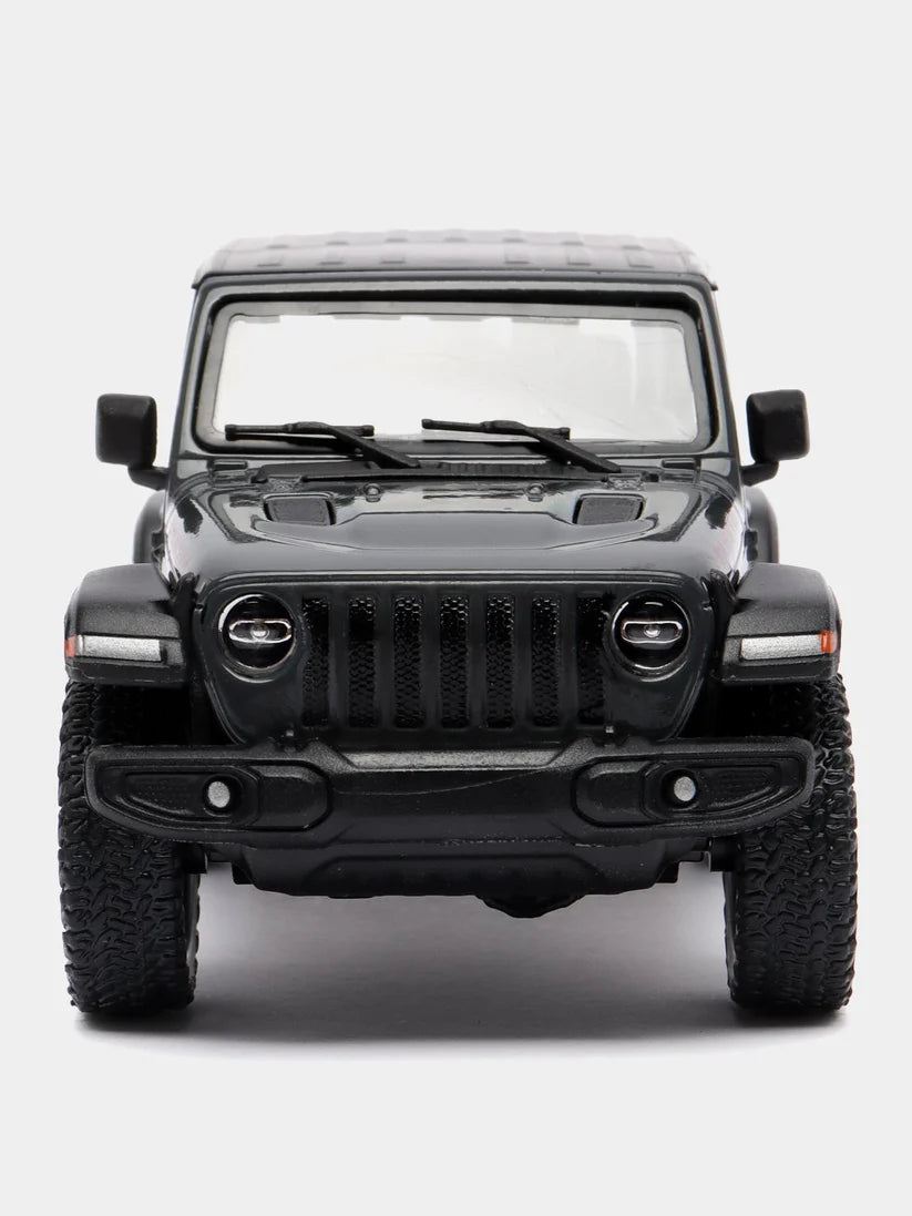 Kinsmart 2018 Jeep Wrangler Rubicon 4x4 with Top KT5412DK 1:34 Scale Model Concrete Grey