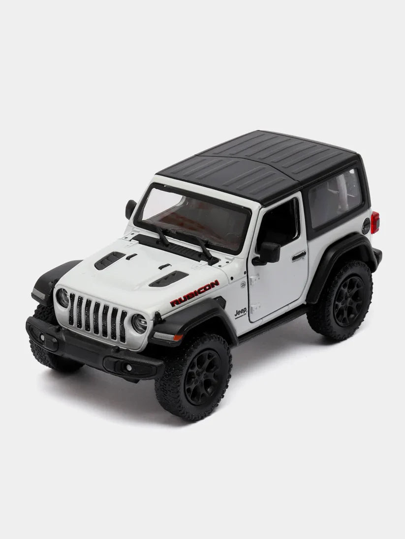 Kinsmart 2018 Jeep Wrangler Rubicon 4x4 with Top KT5412DK 1:34 Scale Model White