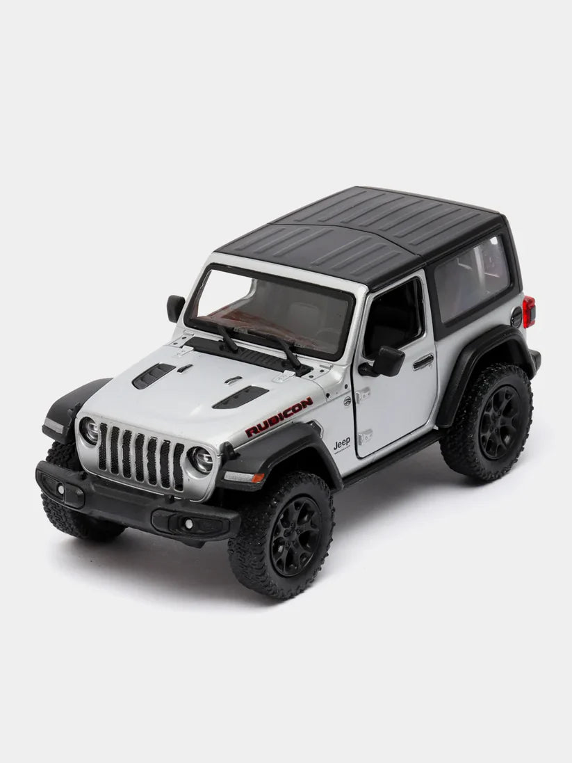 Kinsmart 2018 Jeep Wrangler Rubicon 4x4 with Top KT5412DK 1:34 Scale Model Silver
