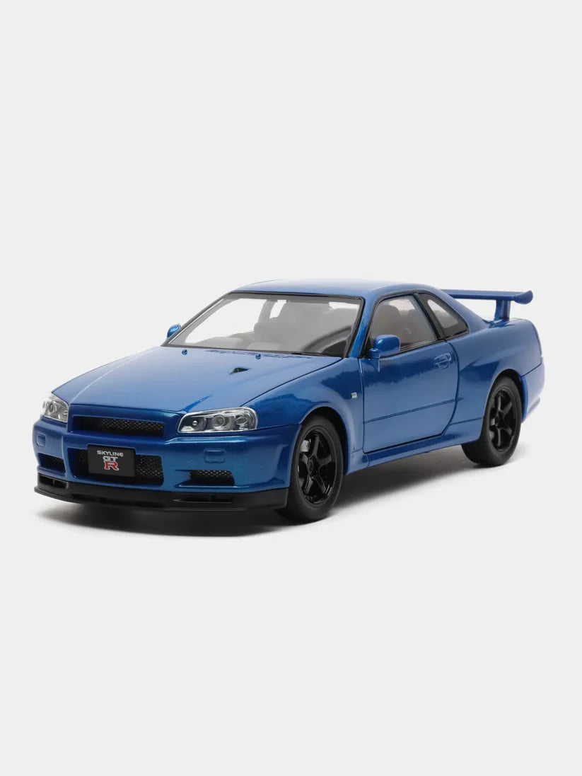 1:24 Nissan GTR R34 Skyline Diecast Scale Model Blue